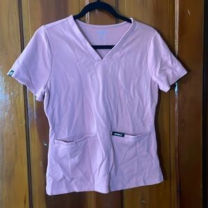 jaanuu pink scrub top